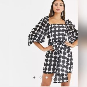 Talulah Honeycomb Tie Waist Dress